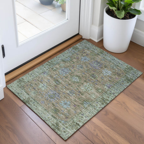 Addison Chantille ACN2052 Global Machine Made Traditional Brown Rug