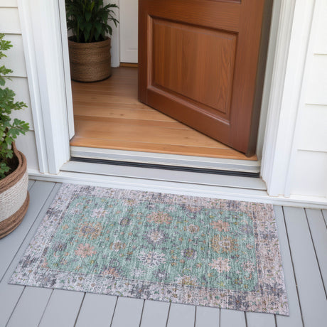 Addison Chantille ACN2052 Global Machine Made Traditional Mint Rug