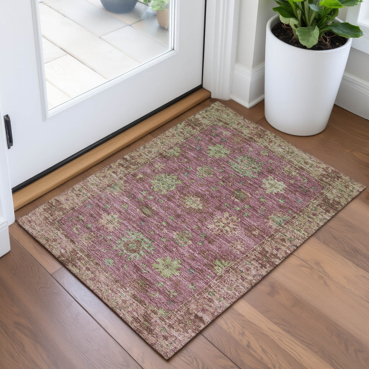 Addison Chantille ACN2052 Global Machine Made Traditional Pink Rug