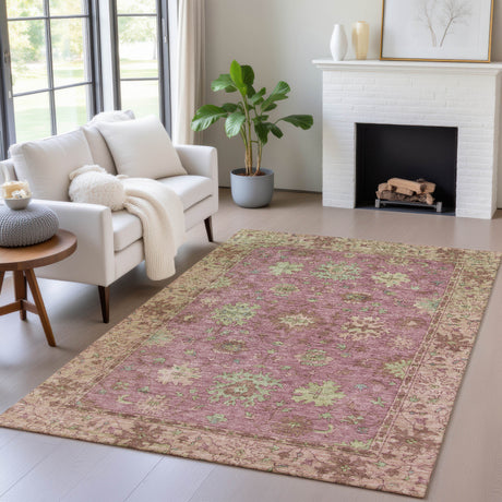 Addison Chantille ACN2052 Global Machine Made Traditional Pink Rug