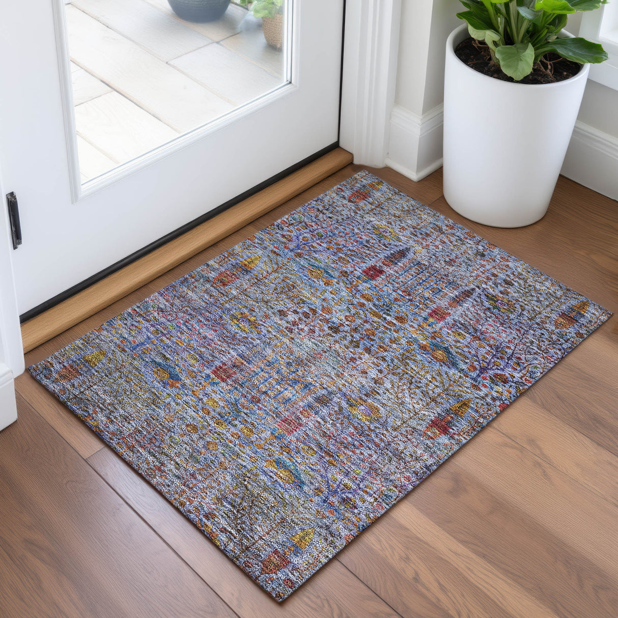 Addison Chantille ACN2053 Americana Machine Made Transitional Blue Rug