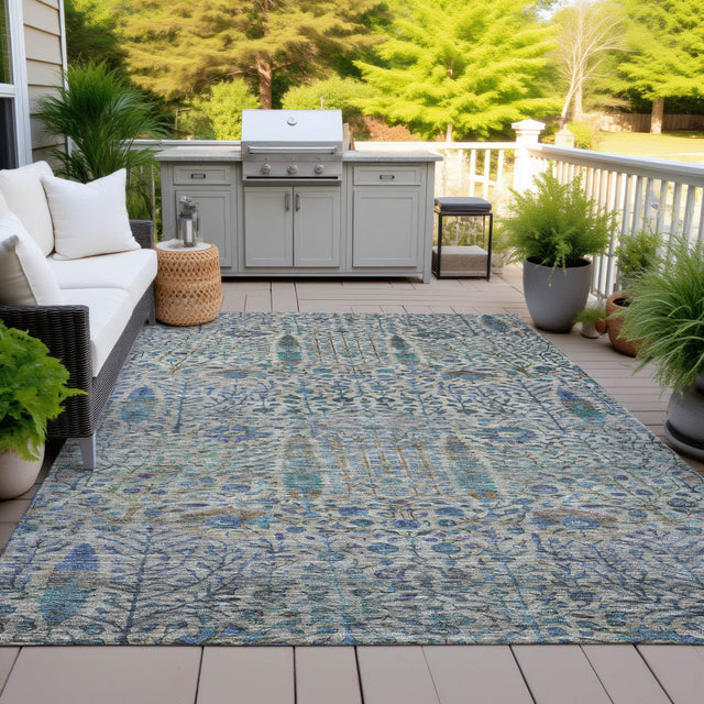 Addison Chantille ACN2053 Americana Machine Made Transitional Brown Rug