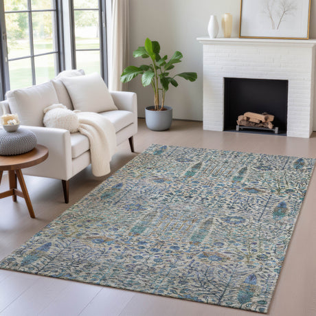 Addison Chantille ACN2053 Americana Machine Made Transitional Brown Rug