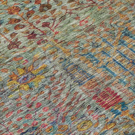 Addison Chantille ACN2053 Americana Machine Made Transitional Green Rug