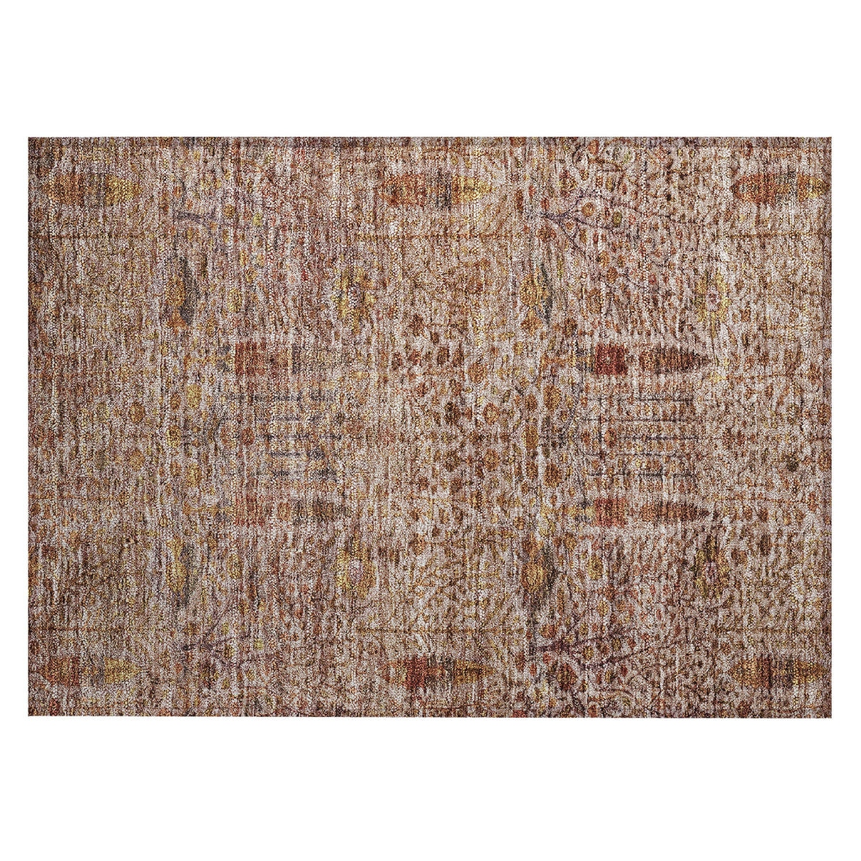 Addison Chantille ACN2053 Americana Machine Made Transitional Terracotta Rug