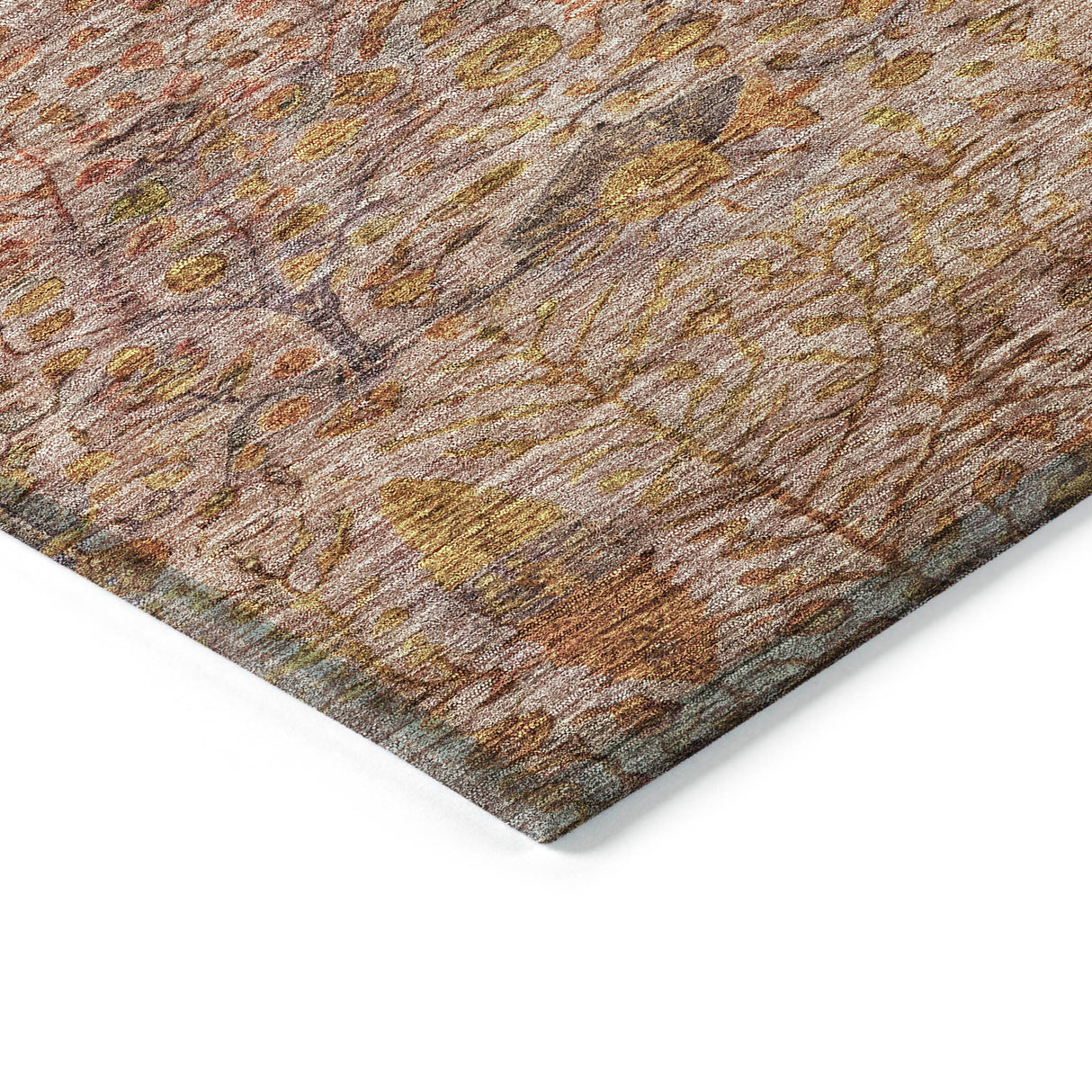 Addison Chantille ACN2053 Americana Machine Made Transitional Terracotta Rug
