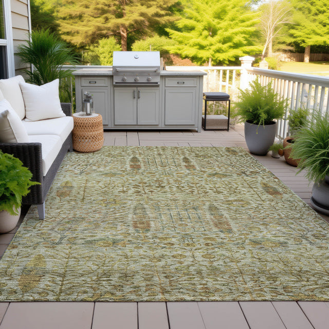 Addison Chantille ACN2053 Americana Machine Made Transitional Wheat Rug