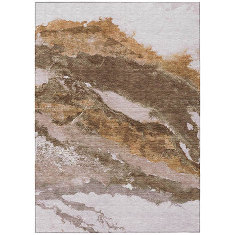 Addison Chantille ACN2054 Abstract Machine Made Transitional Brown Rug