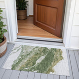 Addison Chantille ACN2054 Abstract Machine Made Transitional Green Rug