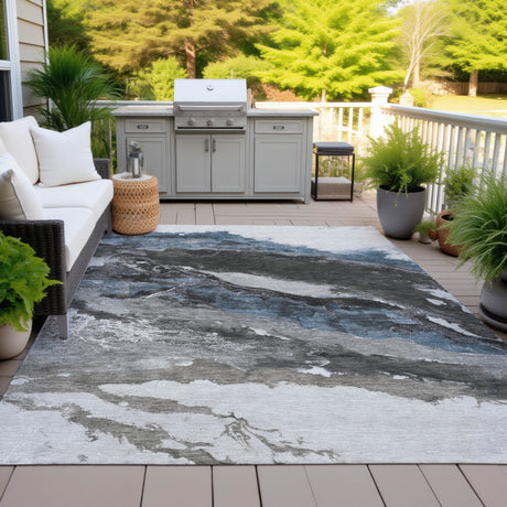 Addison Chantille ACN2054 Abstract Machine Made Transitional Pewter Rug