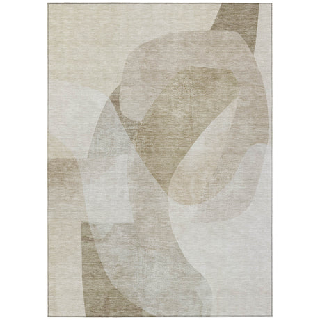 Addison Chantille ACN2057 Abstract Machine Made Transitional Beige Rug