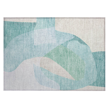 Addison Chantille ACN2058 Abstract Machine Made Transitional Seafoam Rug