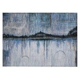 Addison Chantille ACN2059 Abstract Machine Made Transitional Blue Rug