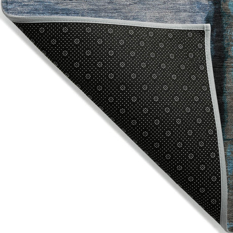 Addison Chantille ACN2059 Abstract Machine Made Transitional Blue Rug