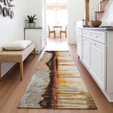Addison Chantille ACN2059 Abstract Machine Made Transitional Paprika Rug