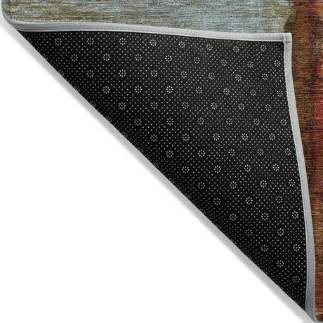 Addison Chantille ACN2059 Abstract Machine Made Transitional Rust Rug