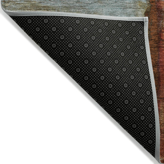 Addison Chantille ACN2059 Abstract Machine Made Transitional Rust Rug