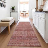 Addison Chantille ACN2060 Geometric Machine Made Transitional Pink Rug