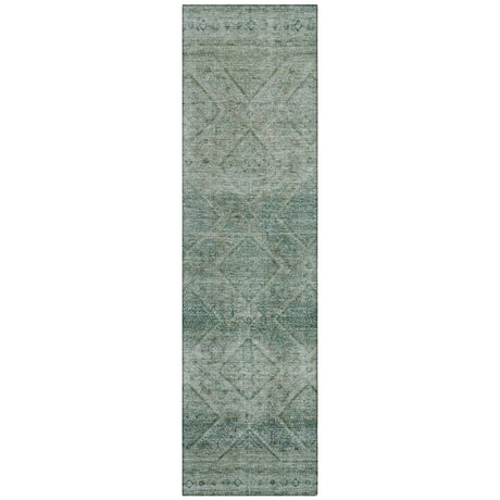 Addison Chantille ACN2060 Geometric Machine Made Transitional Teal Rug