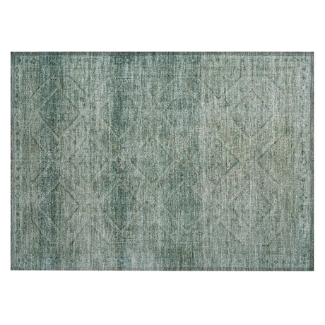 Addison Chantille ACN2060 Geometric Machine Made Transitional Teal Rug