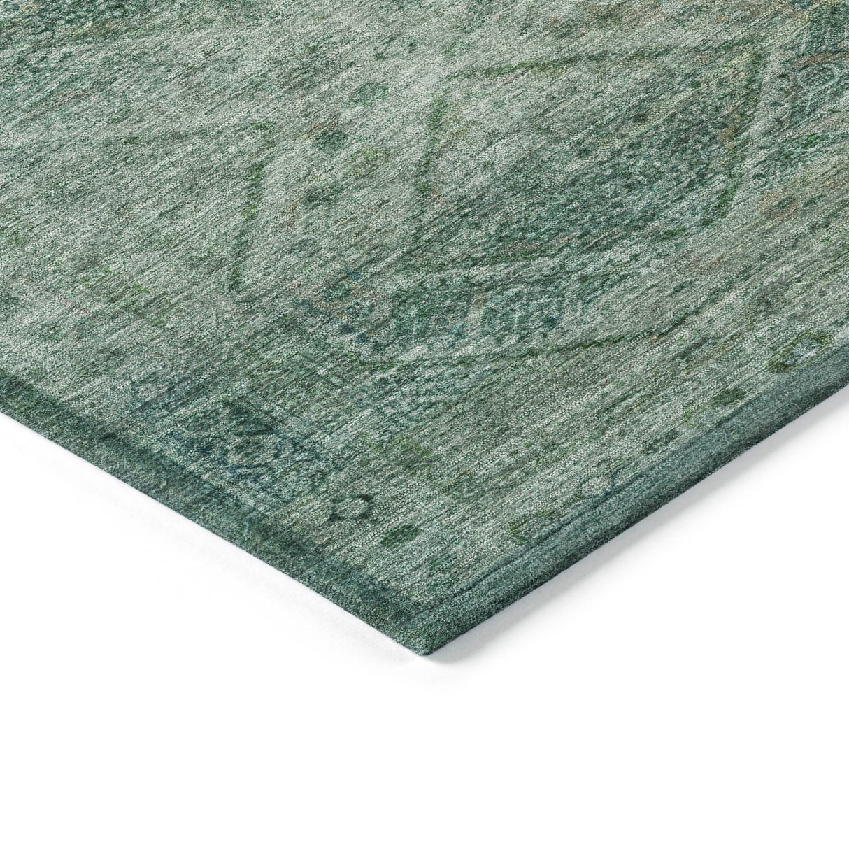 Addison Chantille ACN2060 Geometric Machine Made Transitional Teal Rug