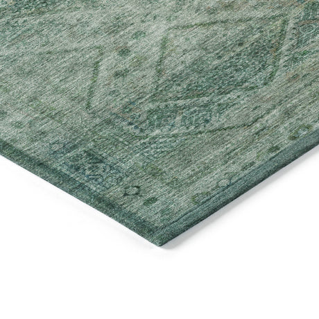 Addison Chantille ACN2060 Geometric Machine Made Transitional Teal Rug