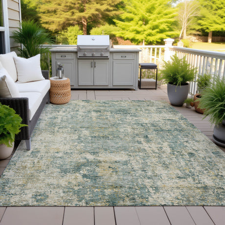 Addison Chantille ACN2061 Abstract Machine Made Transitional Aloe Rug