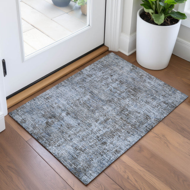 Addison Chantille ACN2061 Abstract Machine Made Transitional Blue Rug
