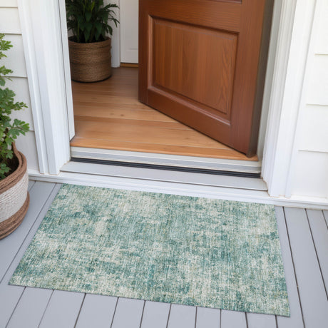Addison Chantille ACN2061 Abstract Machine Made Transitional Teal Rug
