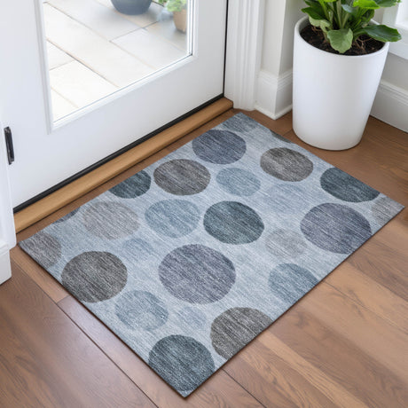 Addison Chantille ACN2062 Geometric Machine Made Transitional Blue Rug