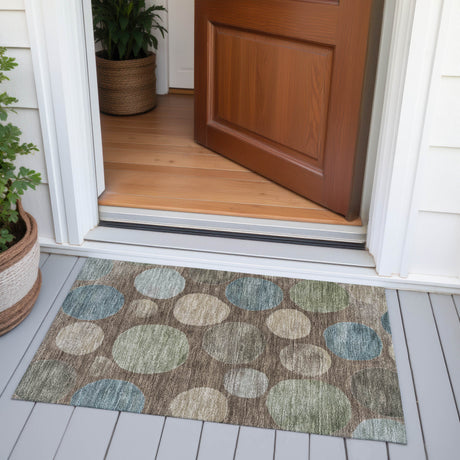 Addison Chantille ACN2062 Geometric Machine Made Transitional Chocolate Rug