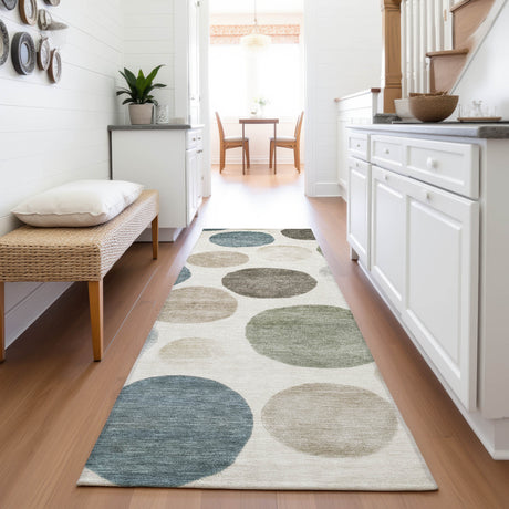 Addison Chantille ACN2062 Geometric Machine Made Transitional Ivory Rug
