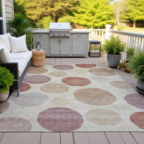 Addison Chantille ACN2062 Geometric Machine Made Transitional Salmon Rug