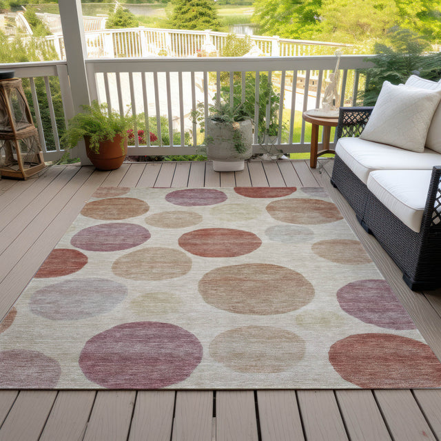 Addison Chantille ACN2062 Geometric Machine Made Transitional Salmon Rug