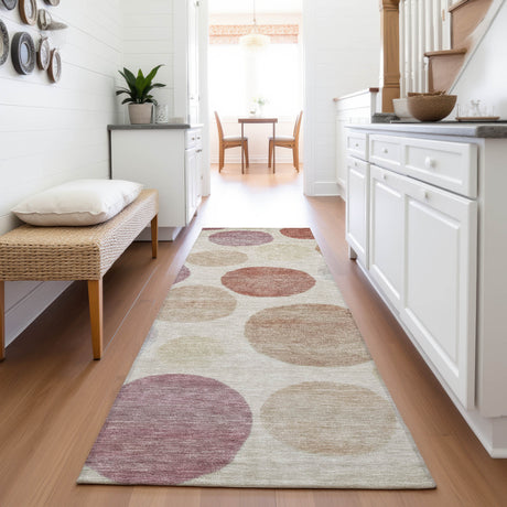 Addison Chantille ACN2062 Geometric Machine Made Transitional Salmon Rug