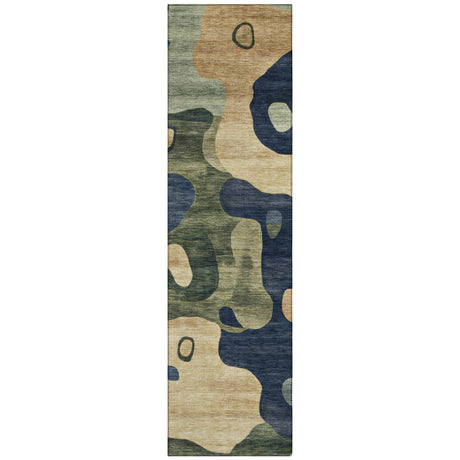 Addison Chantille ACN2063 Abstract Machine Made Transitional Navy Rug