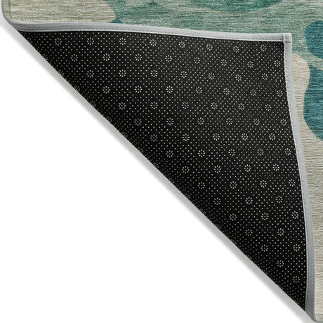 Addison Chantille ACN2063 Abstract Machine Made Transitional Teal Rug