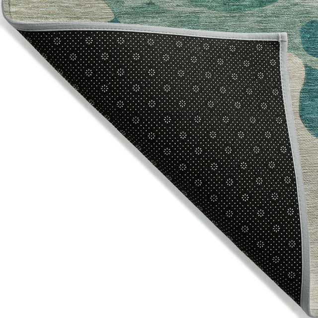 Addison Chantille ACN2063 Abstract Machine Made Transitional Teal Rug