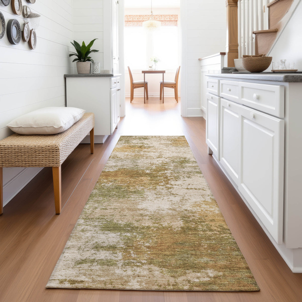 Addison Chantille ACN2064 Abstract Machine Made Transitional Copper Rug