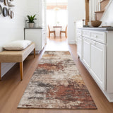 Addison Chantille ACN2064 Abstract Machine Made Transitional Paprika Rug