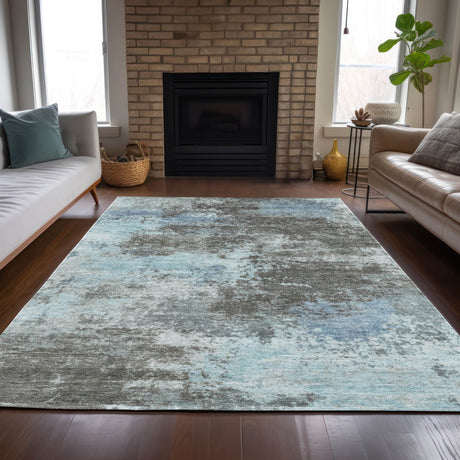 Addison Chantille ACN2065 Abstract Machine Made Transitional Taupe Rug
