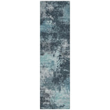 Addison Chantille ACN2065 Abstract Machine Made Transitional Teal Rug