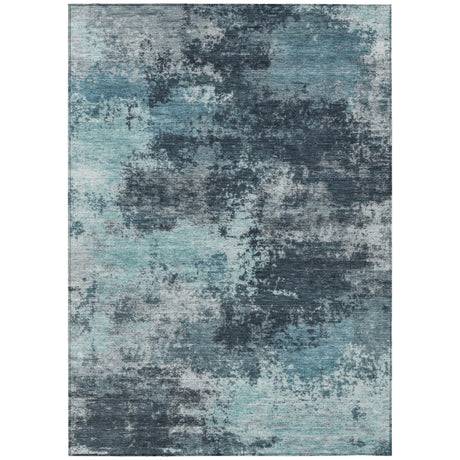 Addison Chantille ACN2065 Abstract Machine Made Transitional Teal Rug