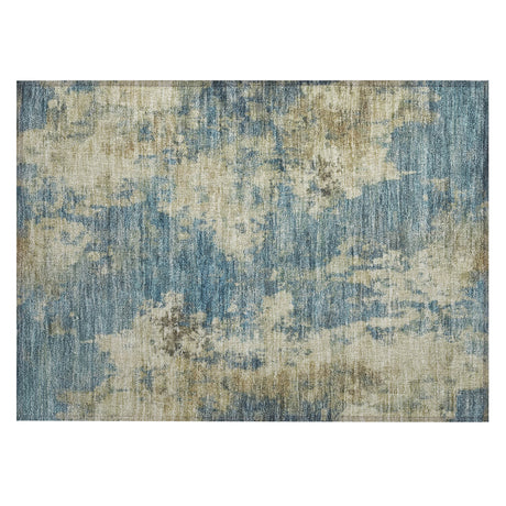 Addison Chantille ACN2066 Abstract Machine Made Transitional Blue Rug
