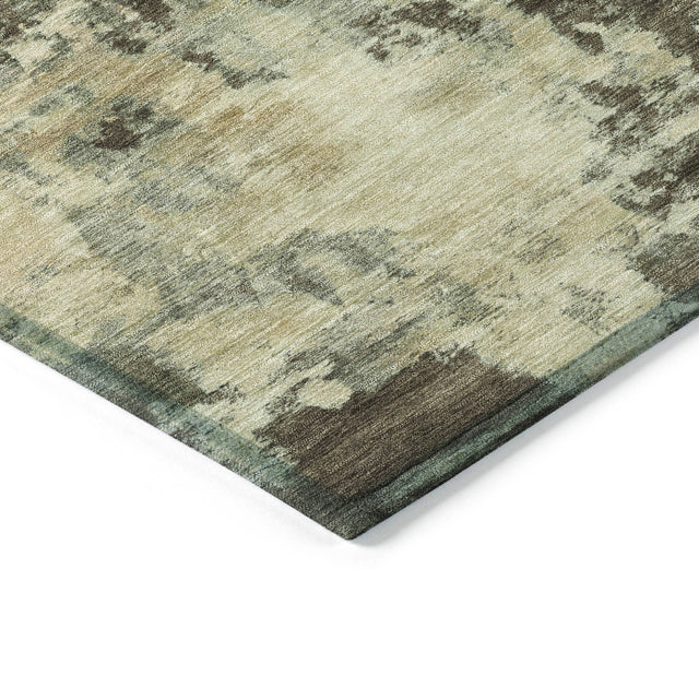 Addison Chantille ACN2066 Abstract Machine Made Transitional Brown Rug