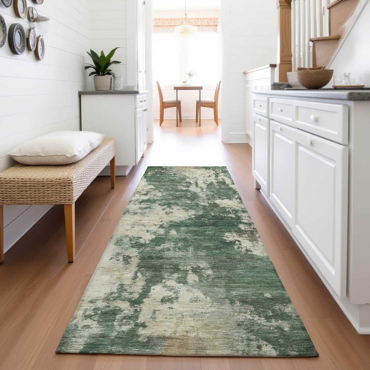 Addison Chantille ACN2066 Abstract Machine Made Transitional Fern Rug