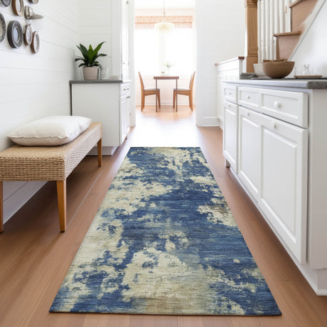 Addison Chantille ACN2066 Abstract Machine Made Transitional Navy Rug