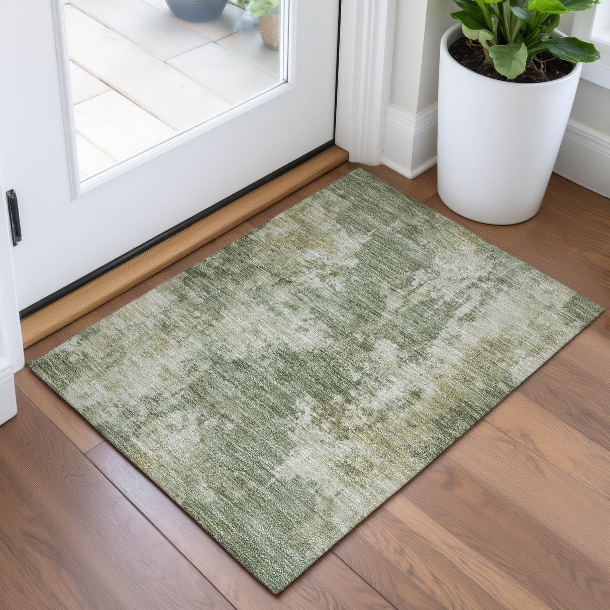 Addison Chantille ACN2066 Abstract Machine Made Transitional Sage Rug