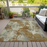 Addison Chantille ACN2066 Abstract Machine Made Transitional Terracotta Rug