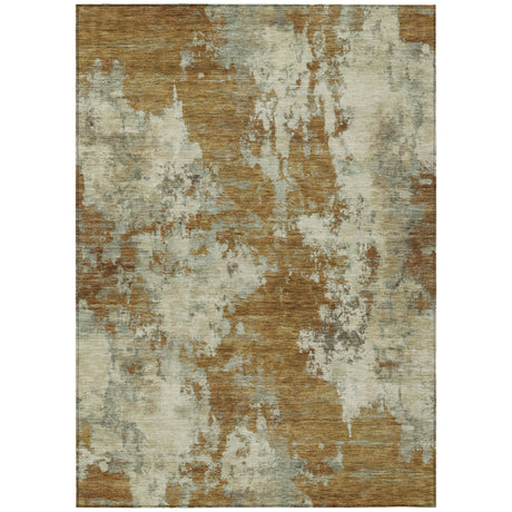 Addison Chantille ACN2066 Abstract Machine Made Transitional Terracotta Rug